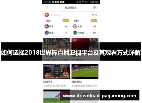 如何选择2018世界杯直播卫视平台及其观看方式详解