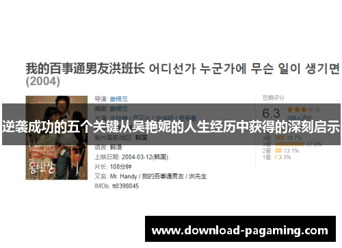 逆袭成功的五个关键从吴艳妮的人生经历中获得的深刻启示 逆袭成功的五个关键从吴艳妮的人生经历中获得的深刻启示