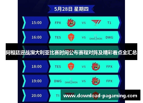 阿根廷迎战澳大利亚比赛时间公布赛程对阵及精彩看点全汇总